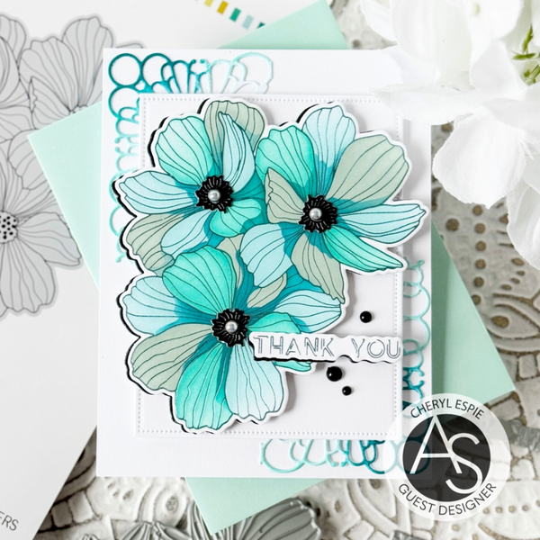 Minimalist Flowers Press Plate & Die Set by Alex Syberia Designs