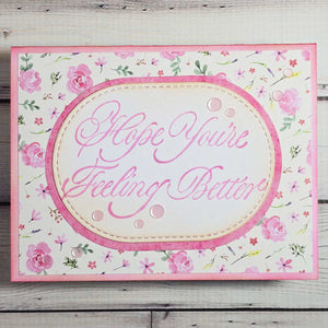 Copperplate Hope You're Feeling Better BetterPress Plate by Paul Antonio