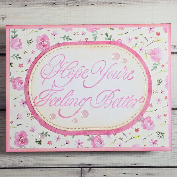 Copperplate Hope You're Feeling Better BetterPress Plate by Paul Antonio