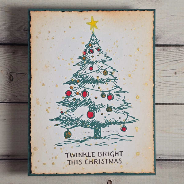 Twinkle Bright Tree Registration BetterPress Plates