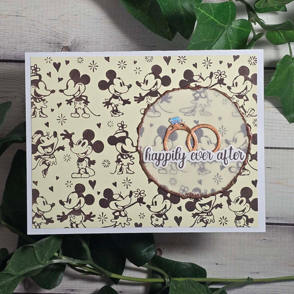 Classic Mouse Wedding Sentiments Press + Foil Plate & Die Set