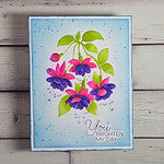 Layered Magical Fuchsia Stencil by Alex Syberia Designs