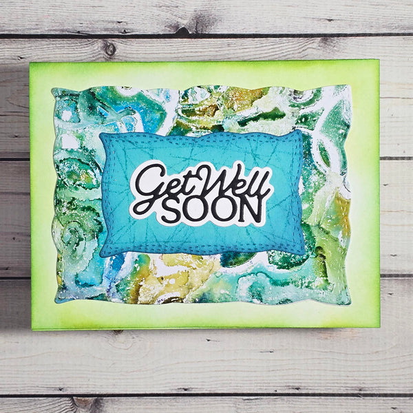 Layered Get Well Soon Etched Dies