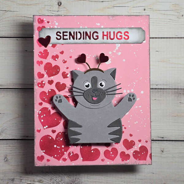 Congrats Cat Etched Dies by Simon Hurley