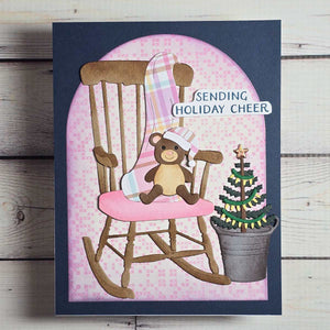 Christmas Rocking Chair Etched Dies by Annie Williams
