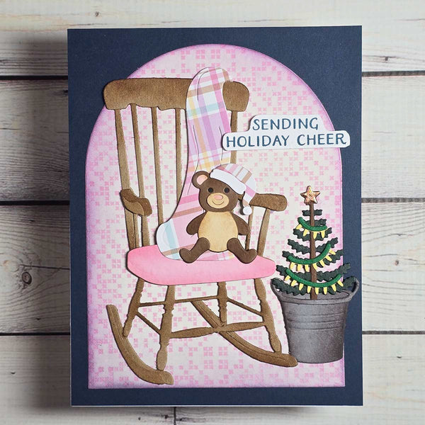 Christmas Rocking Chair Etched Dies by Annie Williams