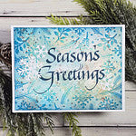 Upright Italic Season's Greetings Press + Foil Plate by Paul Antonio