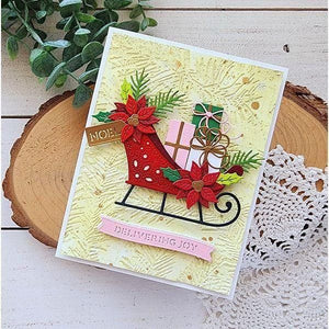 Delivering Joy Sleigh Etched Dies from the Handmade Holidays Collection