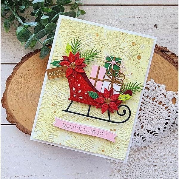 Delivering Joy Sleigh Etched Dies from the Handmade Holidays Collection
