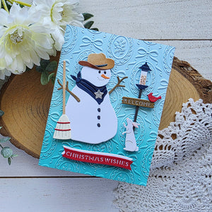 Country Snowman Etched Dies by Annie Williams