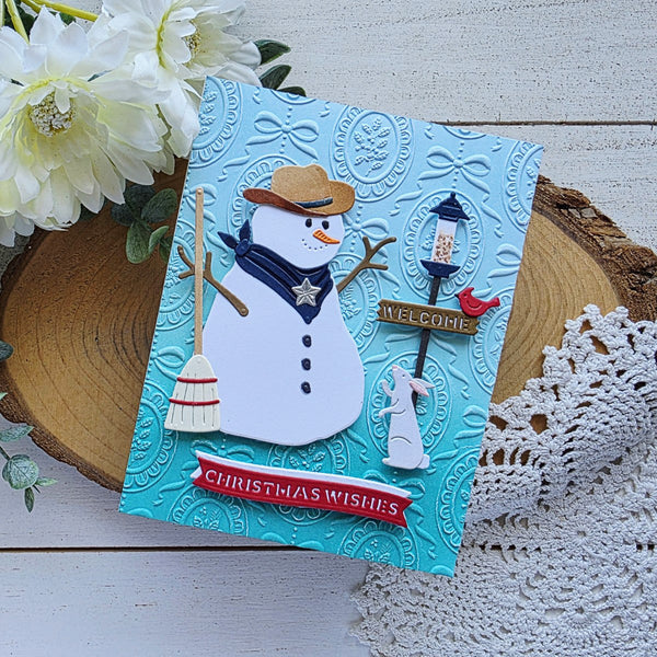 Country Snowman Etched Dies by Annie Williams
