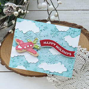 Gingerbread Plane & Banners Etched Dies by Stamperia