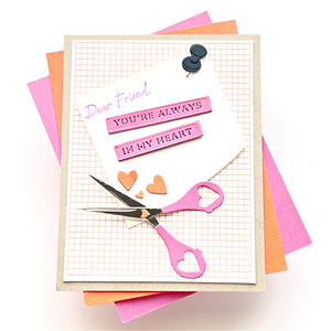Sharon's Scissors Etched Dies in Honor of Sharon Klima