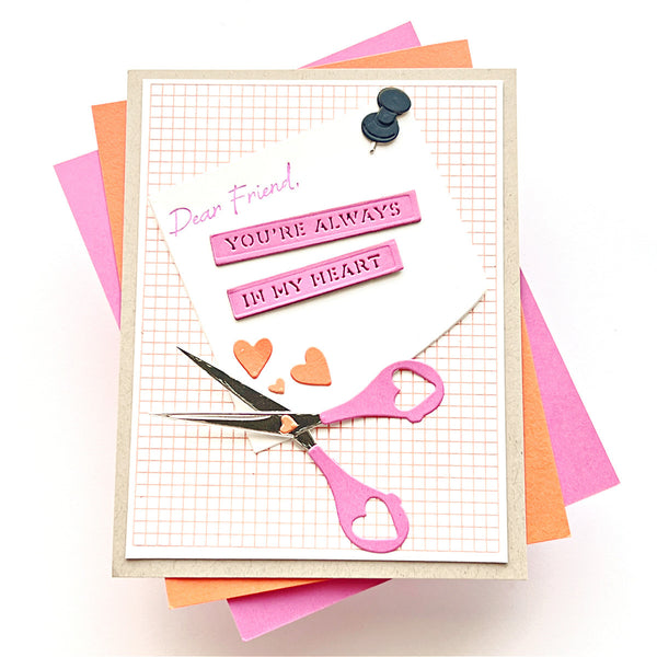 Sharon's Scissors Etched Dies in Honor of Sharon Klima