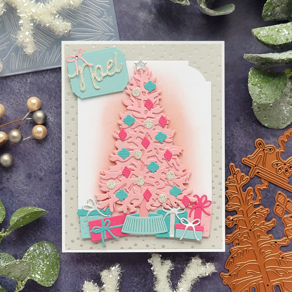 Classic Christmas Tree Etched Dies by Simon Hurley