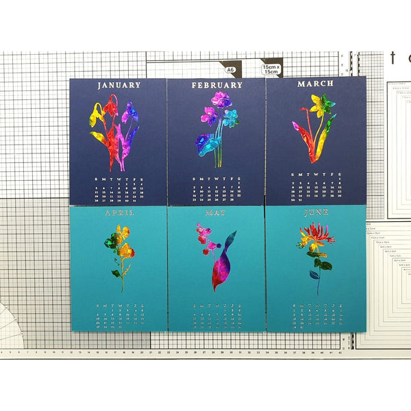 2025 DIY Calendar Press Plates from the Florals Through the Year Collection