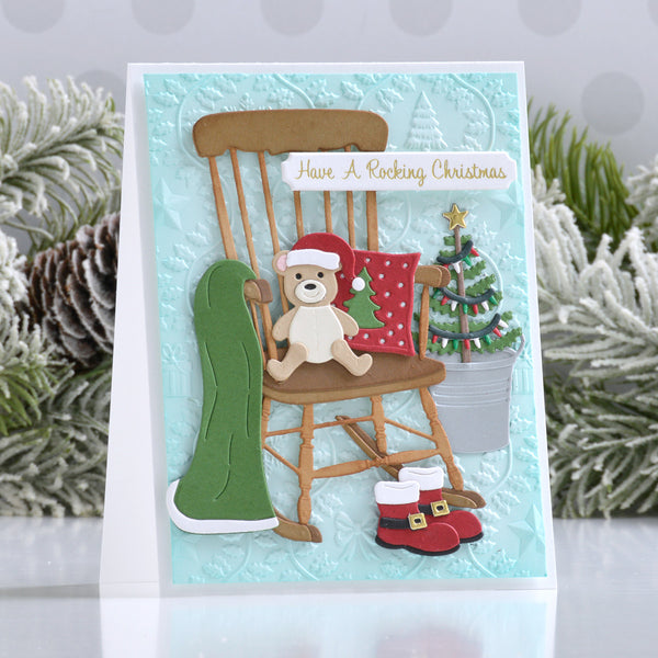 Christmas Rocking Chair Etched Dies by Annie Williams