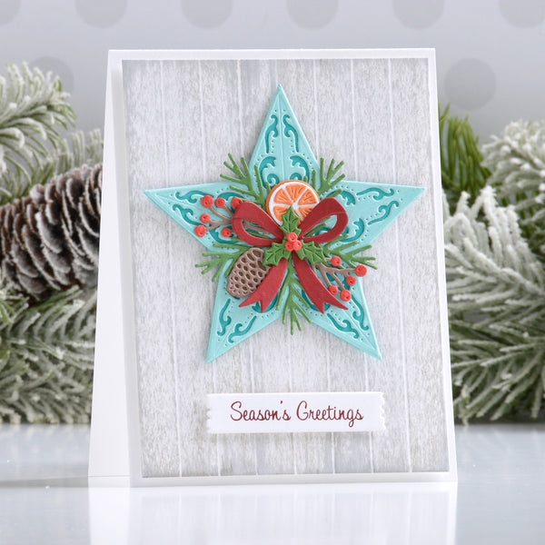 Country Christmas Banner & Sentiments Press + Foil Plate & Die Set by Annie Williams