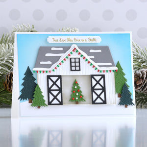 Country Christmas Banner & Sentiments Press + Foil Plate & Die Set by Annie Williams