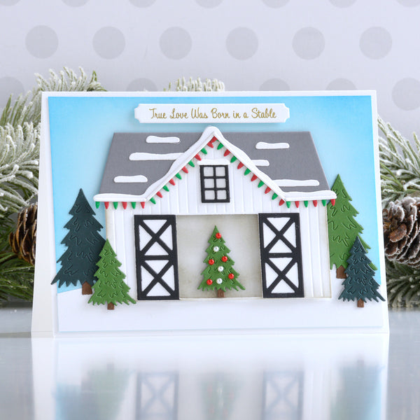 Country Christmas Banner & Sentiments Press + Foil Plate & Die Set by Annie Williams