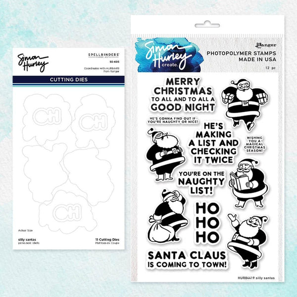Silly Santas Stamp & Die Bundle by Simon Hurley