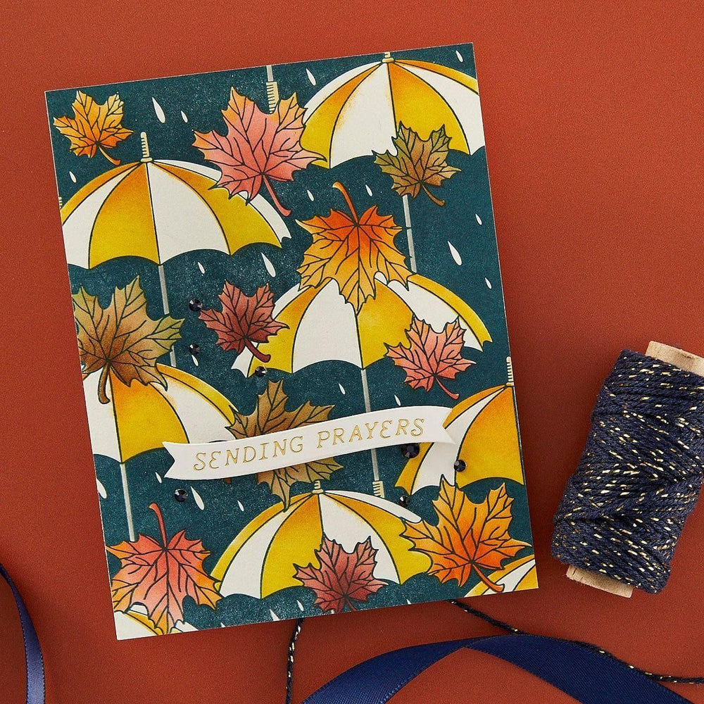Autumn Rain BetterPress & Stencil Bundle from the Falling Leaves Collection