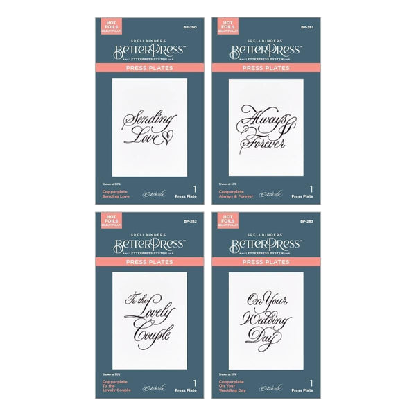 Copperplate On Your Wedding Day BetterPress Bundle by Paul Antonio