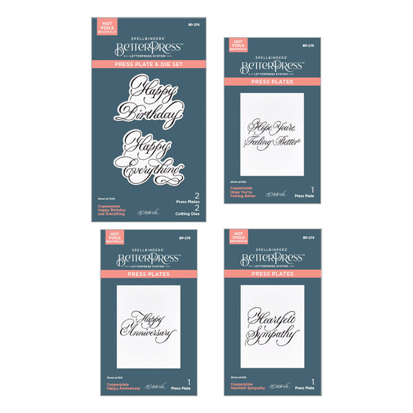 BetterPress Copperplate Happy Everything Sentiments Bundle