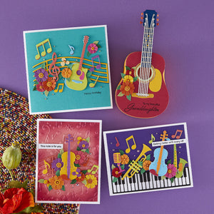 Mini Musical Instruments Etched Dies by Bibi Cameron
