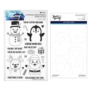 Christmas Hugs Stamp and Die Bundle by Simon Hurley