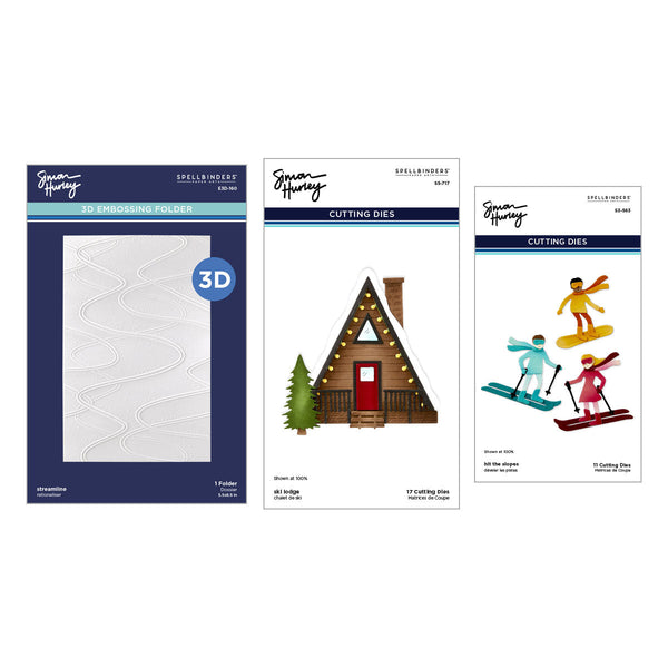 Ski-son's Greetings Dies and 3D Folder Bundle by Simon Hurley