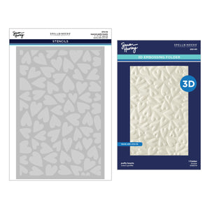 Puffy Hearts 3D Folder and Stencil Bundle by Simon Hurley