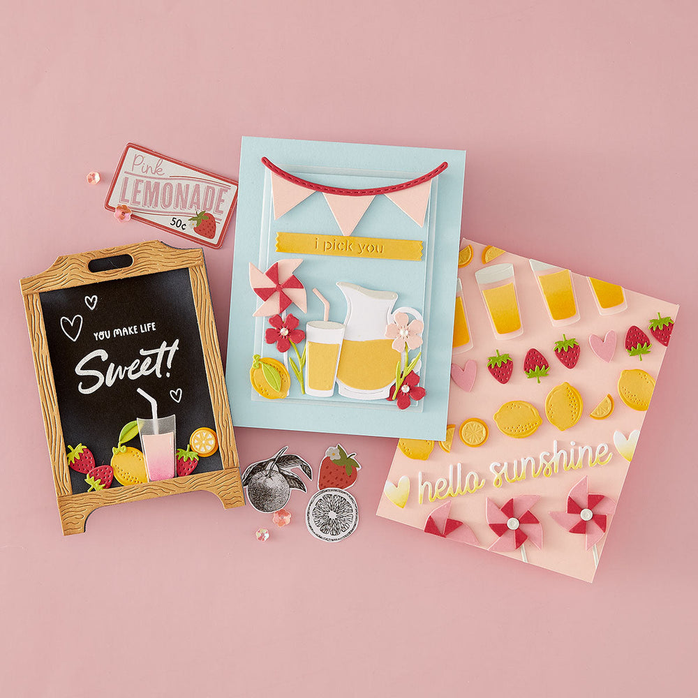 Pink Lemonade Stamp & Die Bundle with Simple Stories
