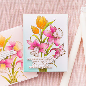 Bouquet of Hugs Sentiments Press + Foil Plate & Die Set by Yana Smakula