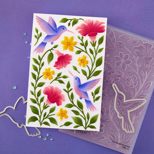 Hummingbird Garden 3D Folder and Stencil Bundle by Simon Hurley