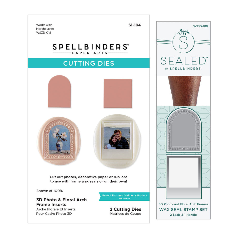 3D Photo & Floral Arch Frames Wax Seal Stamps and Die Bundle