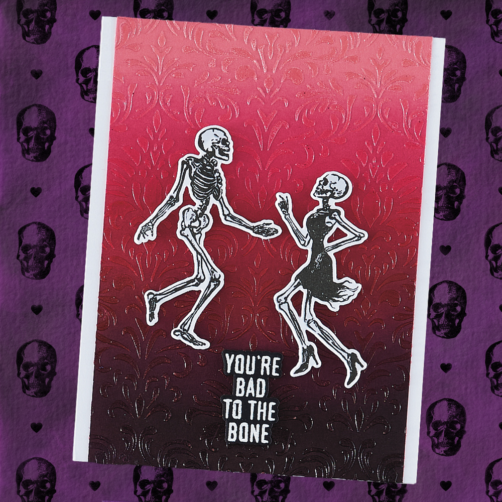 Bad to the Bone Etched Dies for Coordinating Stamp Set by Simon Hurley