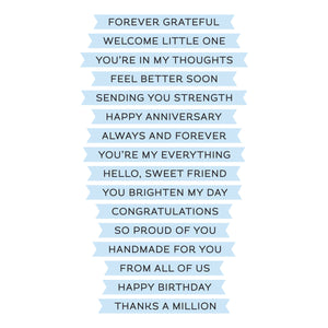 Always and Forever Sentiment Strips Press Plate & Die Set