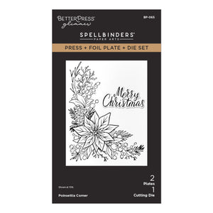 Poinsettia Corner Press + Foil Plate & Die Set