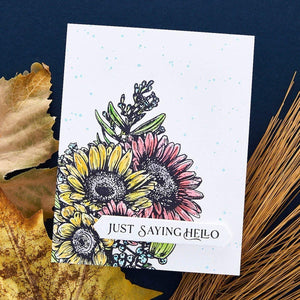 Fancy Sentiment Strips Press + Foil Plate & Die Set
