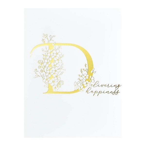 Floral D and Sentiment Press Plate
