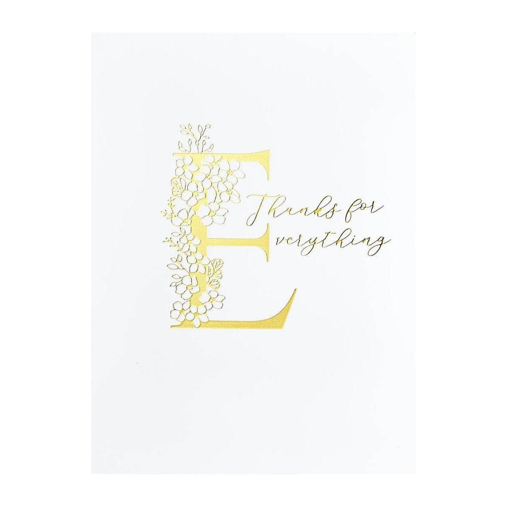 Floral E and Sentiment Press Plate