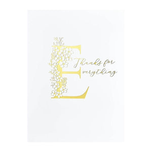 Floral E and Sentiment Press Plate