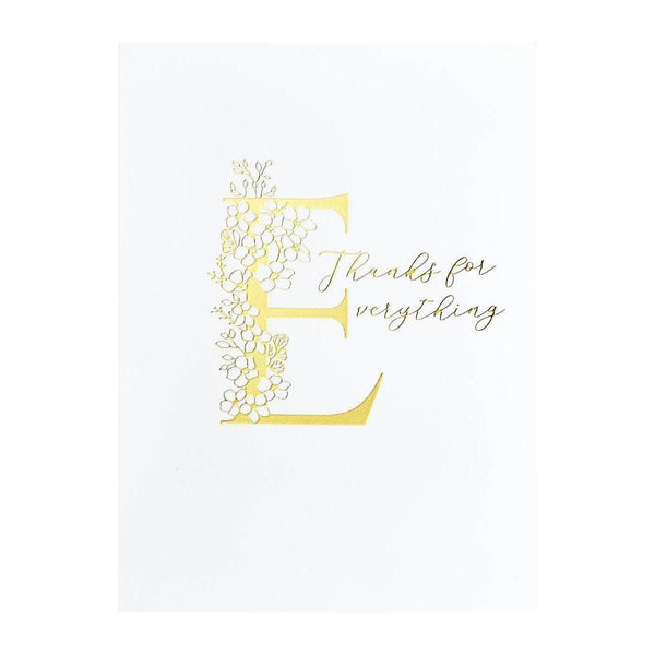 Floral E and Sentiment Press Plate