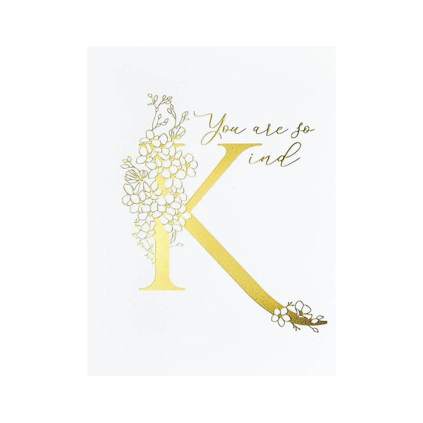Floral K and Sentiment Press Plate