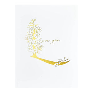 Floral L and Sentiment Press Plate