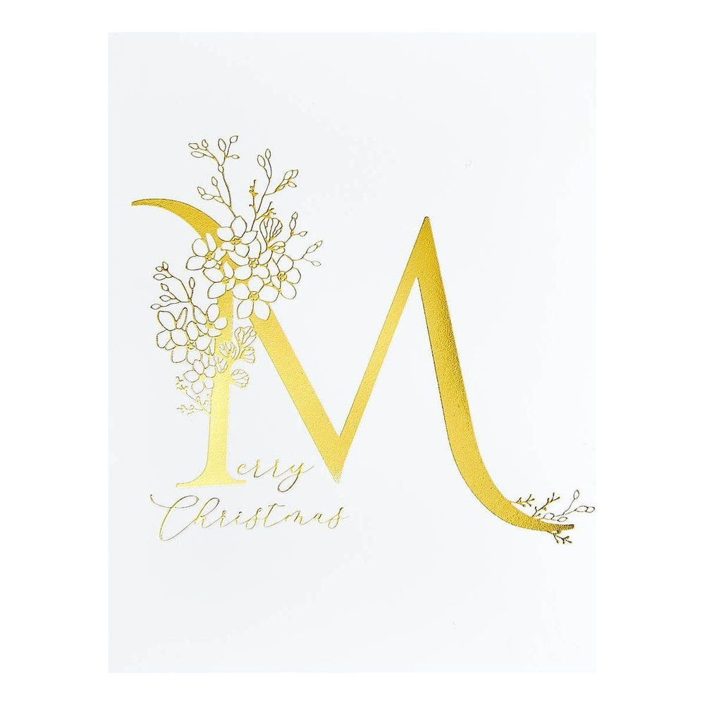 Floral M and Sentiment Press Plate