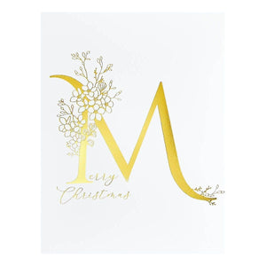 Floral M and Sentiment Press Plate