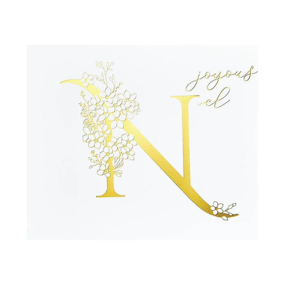 Floral N and Sentiment Press Plate