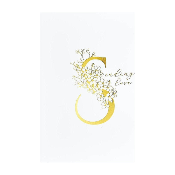 Floral S and Sentiment Press Plate